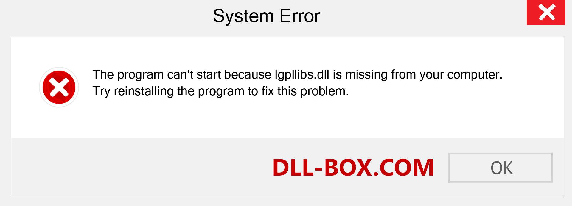  lgpllibs.dll file is missing?. Download for Windows 7, 8, 10 - Fix  lgpllibs dll Missing Error on Windows, photos, images